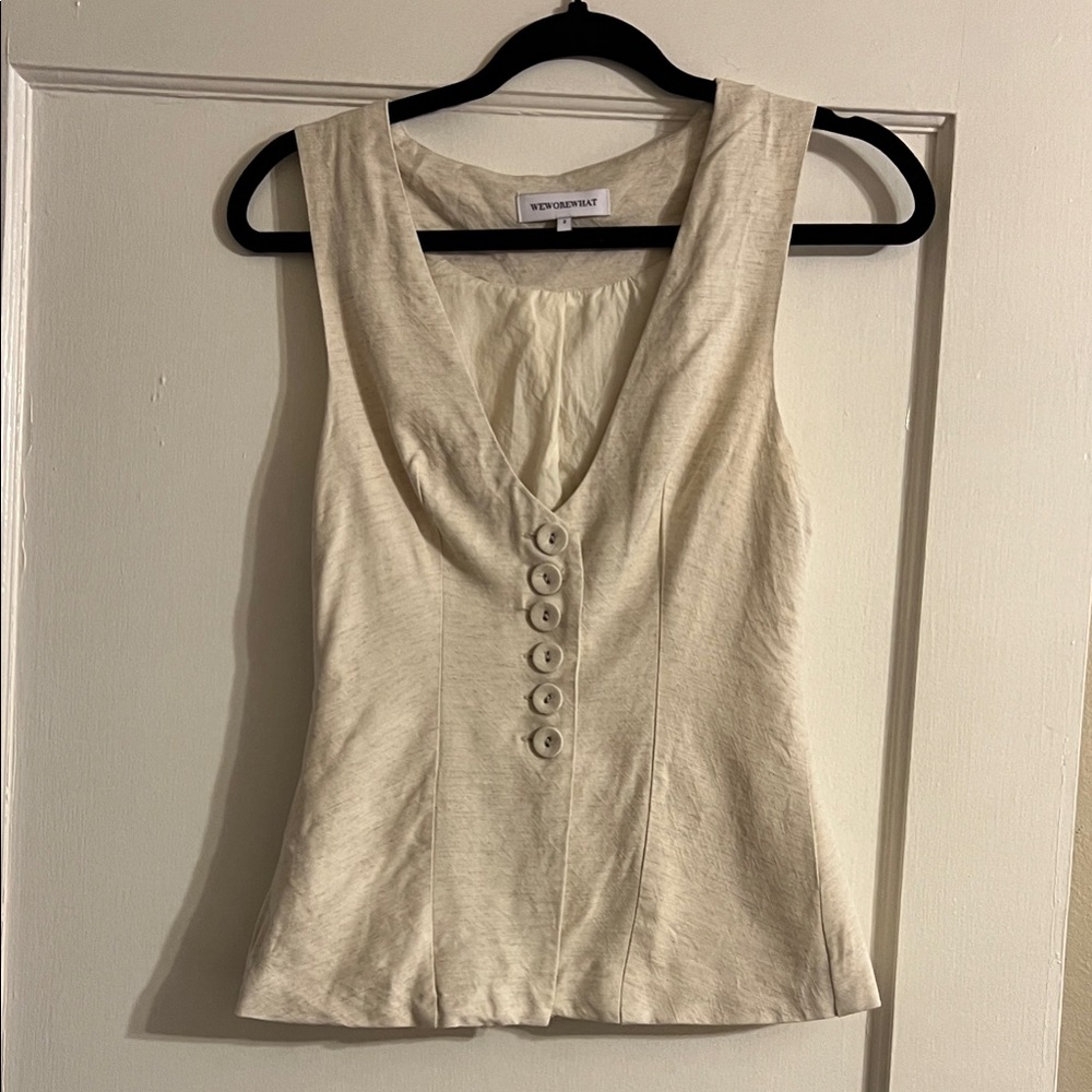 WeWoreWhat V-Neck Longline Vest